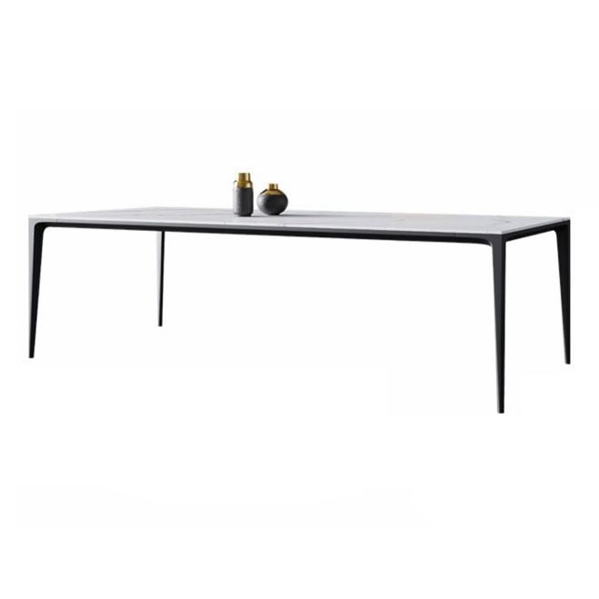 Industrial Standard Rectangle Dining Table Sintered Stone Top Dining Table for Kitchen Clearhalo ' dining_table' 'Dining Tables & Seating' 'Dining Tables' 'Furniture' 'furniture_dining_table' 'Kitchen & Dining Furniture' 'kitchen&dining_furn' 'kitchen' 'kitchen_dining_table' 1200x1200_db83c75e-75ab-4902-bb8d-aa9b003167a6