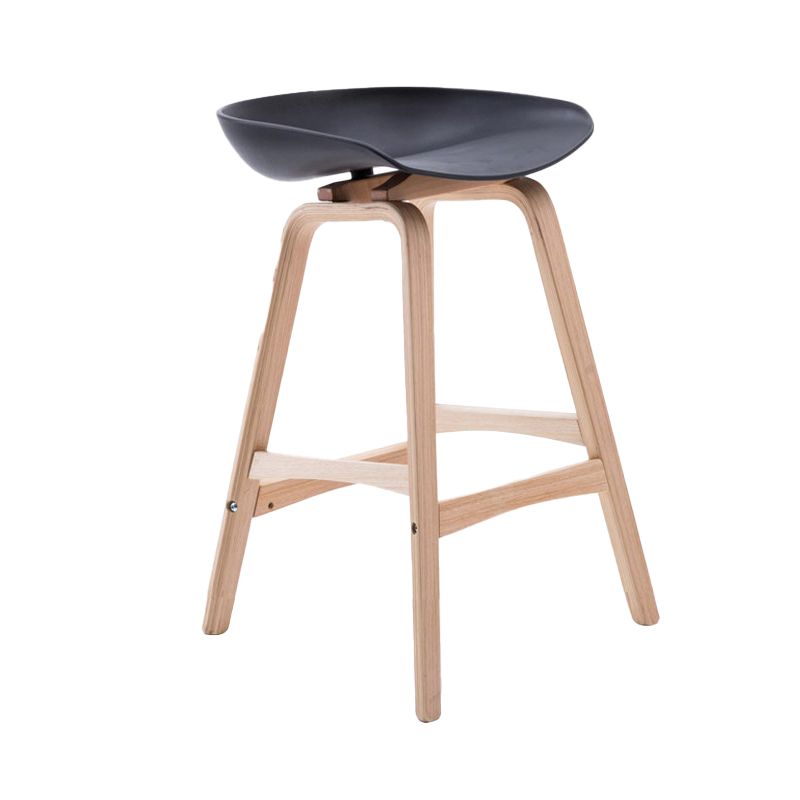 Scandinavia Style Bar-stool Wooden Legs PP Seat for Restaurant Bar Clearhalo 'Bar Furniture' 'Bar Stools' 'bar_stools' 'furn' 'furn_bar_stools' 'furniture_bar_stools' 'Kitchen & Dining Furniture' 'kitchen&dining_furn' 'kitchen' 'kitchen_furn' Furniture' 1200x1200_db84b72c-2f15-4be4-94ff-34e2e91e1a1d