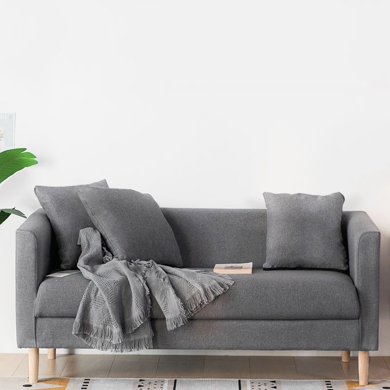 Linen Sofa Tuxedo Arm Tight Back 23.62" Wide Sofa for 3 people Clearhalo 'furn' 'furn_sofas' 'Furniture' 'Living Room Furniture' 'Sofa' 'sofas' 1200x1200_db85fb82-6bde-4f7c-9090-3f469abad3d9
