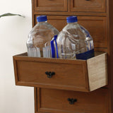 Massief houten accentkist met laden 11,81 "brede rechthoekige borst