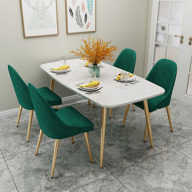 Scandinavian Sintered Stone Dining Table Sets with 4 Legs Base Dining Furniture for Home Use Clearhalo 'Dining Room Sets' 'Dining Tables & Seating' 'dining_room_set' 'furn' 'furn_dining_room_set' 'Furniture' 'furniture_dining_room_set' 'Kitchen & Dining Furniture' 'kitchen&dining_furn' 'kitchen' 1200x1200_db869780-1f19-4cea-b752-5cd59e383209