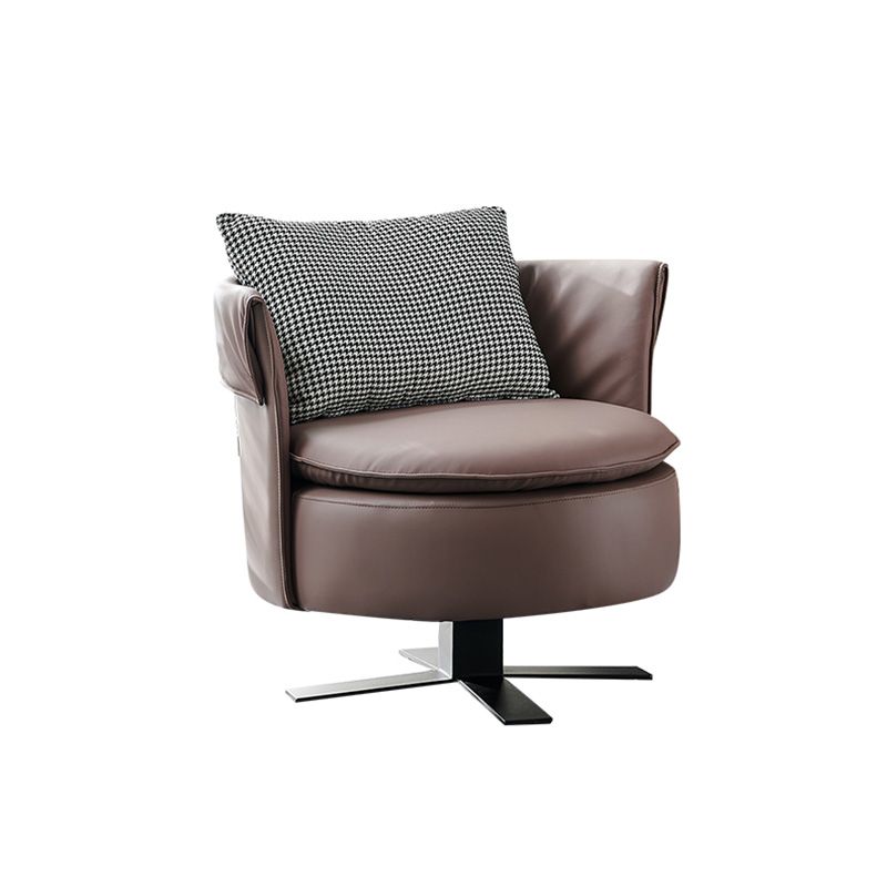 Modern Accent Armchair Contemporary Swivel Barrel Accent Chair Clearhalo 'Accent Chairs' 'accent_chairs' 'Chairs & Seating' 'furn' 'furn_accent_chairs' 'Furniture' 'Living Room Furniture' 1200x1200_db89dce0-077f-49d1-a5b6-da21f2f6b674