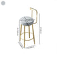 Glam Style Velvet Cushion Stool Low Back Bar Stool with Metal Leg Clearhalo 'Bar Furniture' 'Bar Stools' 'bar_stools' 'furn' 'furn_bar_stools' 'furniture_bar_stools' 'Kitchen & Dining Furniture' 'kitchen&dining_furn' 'kitchen' 'kitchen_furn' Furniture' 1200x1200_db8a4a29-8db9-455a-a213-ea9bd8a5277f