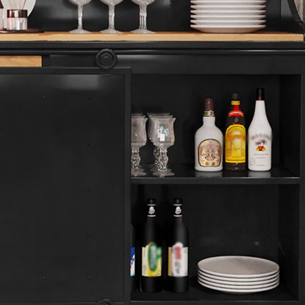 Dining Room Glam Style Sideboard Wood Drawer Iron Sliding Doors Cupboard Clearhalo 'buffet_sideboard' 'Buffets & Sideboards' 'furn' 'furn_buffet_sideboard' 'Furniture' 'furniture_buffet_sideboard' 'Kitchen & Dining Furniture' 1200x1200_db8c7769-e4d0-4405-8fd5-5868844d9865