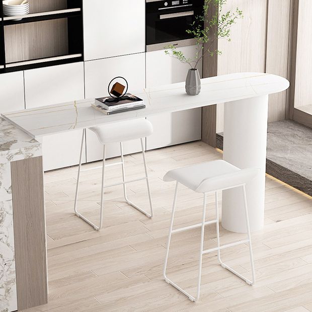 Stone Bar Dining Table Modern Bar Table with Double Pedestal Base for Dining Room Kitchen Clearhalo 'Bar Furniture' 'Bar Tables' 'bar_tables' 'furn' 'furn_bar_tables' 'Furniture' 'furniture_bar_tables' 'Kitchen & Dining Furniture' 1200x1200_db8eb014-14e0-4173-98b9-abe9fb9dcaf9
