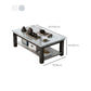 Rectangular Glass 4 Legs Coffee Cocktail Table with Storage Shelf Clearhalo 'Coffee & Accent Tables' 'Coffee Tables' 'coffee_tables' 'furn' 'furn_coffee_tables' 'Furniture' 'Living Room Furniture' 1200x1200_db900dad-9e0a-4b8a-8d9b-3c1e0a33e00f