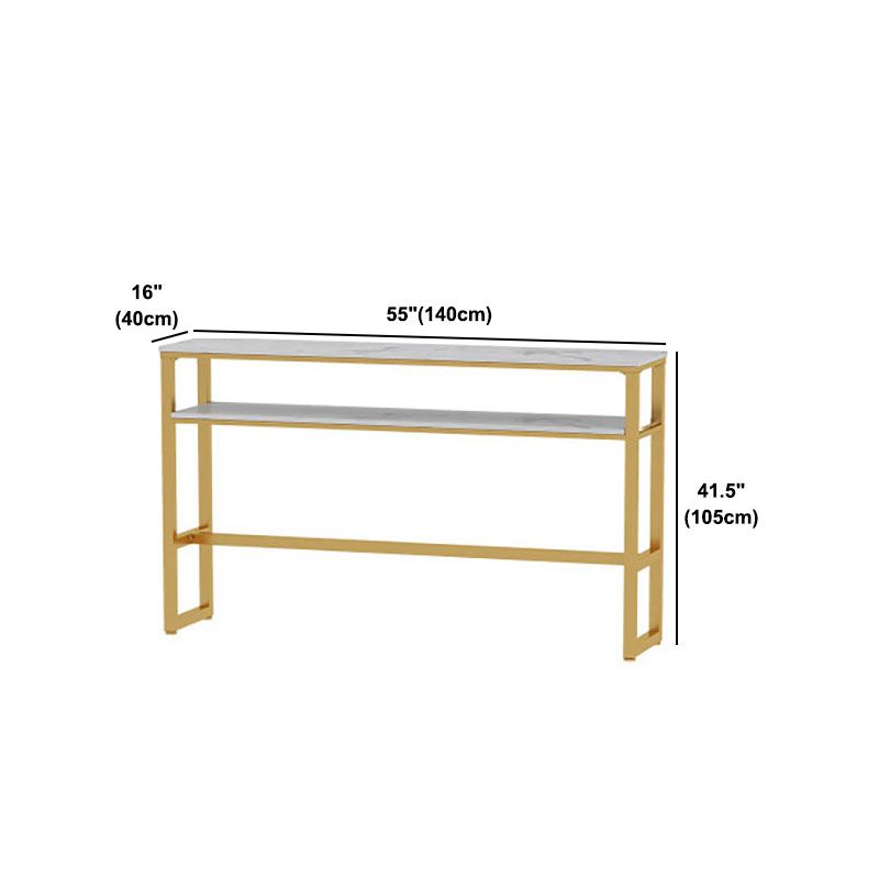 Glam Style 1/2/5 Pieces Faux Marble Bar Table Set Fixed Table Counter Set for Home Use Clearhalo 'Bar Furniture' 'furn' 'furn_home_bar_bar_sets' 'Furniture' 'Home Bars & Bar Sets' 'home_bar_bar_sets' 'Kitchen & Dining Furniture' 1200x1200_db9086b8-37a3-4110-bd4f-be6d82c4f596