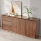 Stone Credenza Modern Style Board con cassetti e armadi