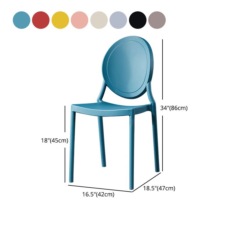 Nordic Glam Style Chair Kitchen Armless Chair with Plastic Legs Clearhalo 'Dining Chairs' 'Dining Tables & Seating' 'dining_chair' 'Furniture' 'furniture_dining_chair' 'Kitchen & Dining Furniture' 1200x1200_db91e50b-2f38-42b8-b76c-471ba7aa6d17