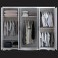 White Engineered Wood Wardrobe Closet Modern Wardrobe Armoire