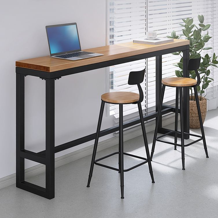 Modern 1/3 Pieces Bar Table Set Rectangle Pine Wood Counter Table with Stools for Cafe Clearhalo 'Bar Furniture' 'furn' 'furn_home_bar_bar_sets' 'Furniture' 'Home Bars & Bar Sets' 'home_bar_bar_sets' 'Kitchen & Dining Furniture' 1200x1200_db9420fb-0ffd-482f-92ef-d016c2f5a057