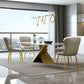 Stone Top Dining Table Traditional Luxury Rectangle Table with Pedestal Base Clearhalo 'Dining Tables & Seating' 'Dining Tables' 'dining_table' 'furn' 'furn_dining_table' 'Furniture' 'Kitchen & Dining Furniture' 1200x1200_db944d00-e196-4ab6-b1bb-e7e59fd75d5d