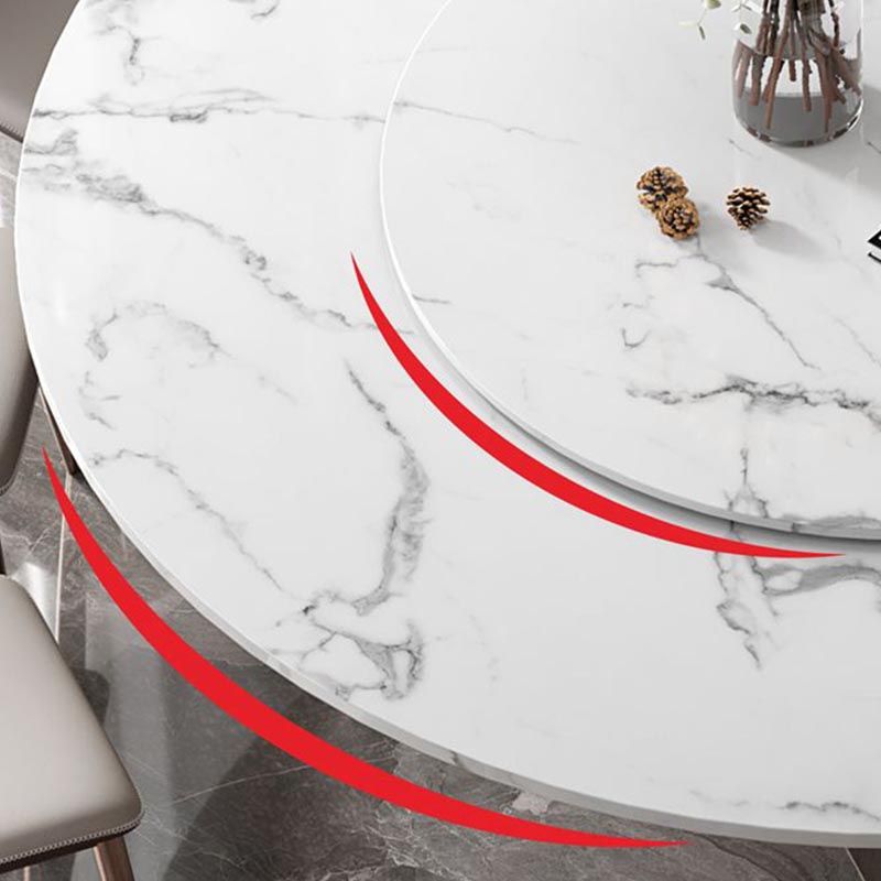 Set da pranzo moderno in pietra 1/4/9 pezzi Mobili per giradischi da pranzo per la casa