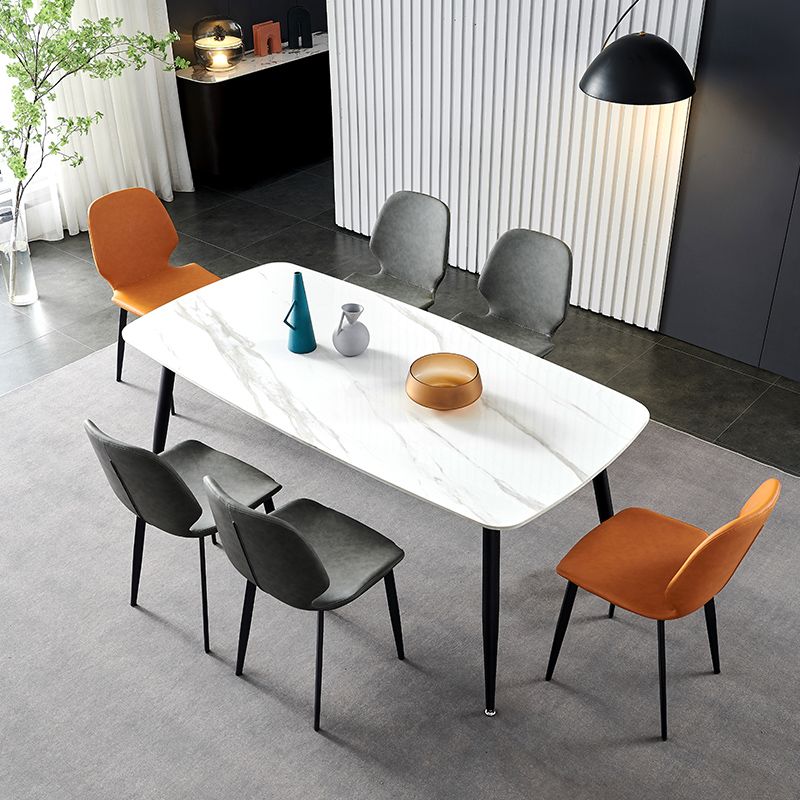 Restaurant Leather Beetle Shape Side Chair Wingback Matte Finish Dining Chair Clearhalo ' kitchen&dining_furn' 'Dining Chairs' 'Dining Tables & Seating' 'dining_chair' 'furn' 'furn_dining_chair' 'Furniture' 'furniture_dining_chair' 'Kitchen & Dining Furniture' 'kitchen' 1200x1200_db95727a-0dc4-47a4-9397-e0686c80679e