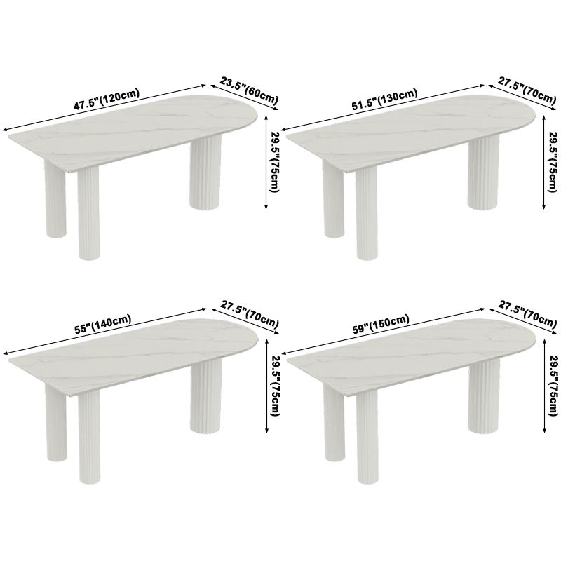 Free Form White Dining Table Sintered Stone Table Modern Style with 3 Legs Clearhalo ' dining_table' 'Dining Tables & Seating' 'Dining Tables' 'Furniture' 'furniture_dining_table' 'Kitchen & Dining Furniture' 'kitchen&dining_furn' 'kitchen' 'kitchen_dining_table' 1200x1200_db95d959-b16b-4a0c-8b30-69b5fb14adcc