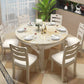 Extendable Dining Table Marble Top Table for Kitchen Dining Room
