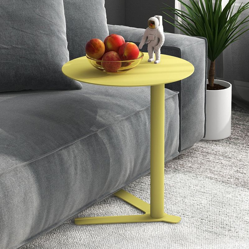 Metal Round Side End Table Minimalist Side Table for Living Room Clearhalo 'Coffee & Accent Tables' 'End & Side Tables' 'end_side_tables' 'furn' 'furn_end_side_tables' 'Furniture' 'Living Room Furniture' 1200x1200_db95f42a-4780-4b9c-b299-35d4a4039999