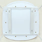 Contemporary White Frame Chair No Wheels Armless Mid Back Conference Chair