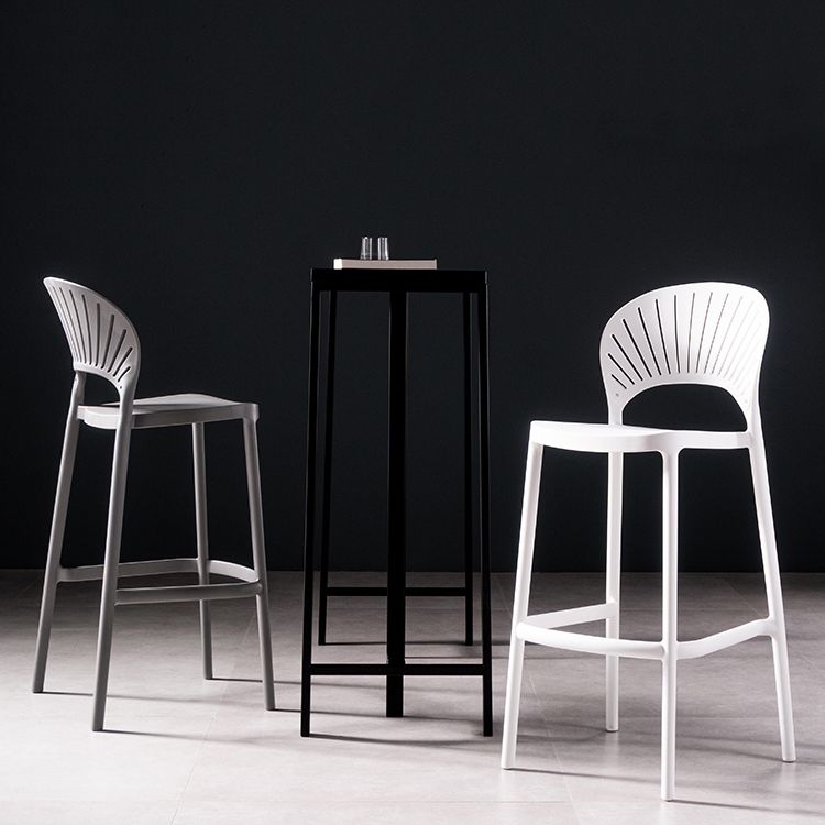 Plastic Contemporary Kitchen Dining Room Armless Stool Full Back Bar Stool Clearhalo 'Bar Furniture' 'Bar Stools' 'bar_stools' 'furn' 'furn_bar_stools' 'furniture_bar_stools' 'Kitchen & Dining Furniture' 'kitchen&dining_furn' 'kitchen' 'kitchen_furn' Furniture' 1200x1200_db97a162-8166-44c3-90bd-aa8492a53fa4