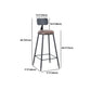 Industrial Square Solid Wood Bar Table Set 1/2/3/5 Pieces Counter Table with High Stools