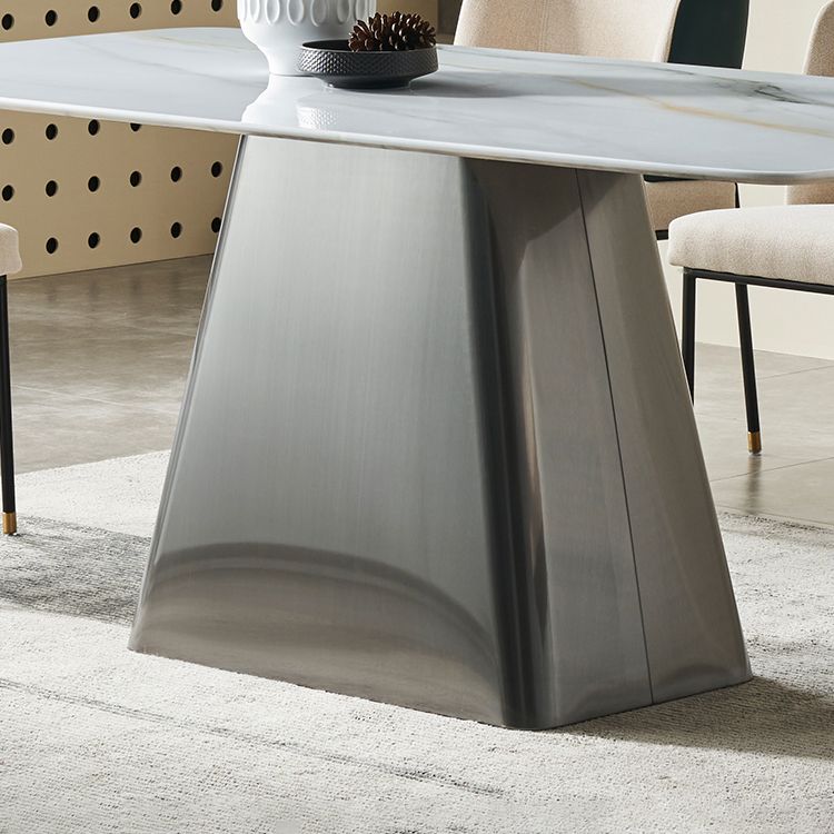 Modern Kitchen 1/5 Pcs Dining Set with White Marble Dining Table and Padded Chairs Clearhalo 'Dining Room Sets' 'Dining Tables & Seating' 'dining_room_set' 'furn' 'furn_dining_room_set' 'Furniture' 'Kitchen & Dining Furniture' 1200x1200_db98b05f-303d-4103-b5ff-1726146eec2a