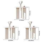 Minimalist White Kitchen Dining Table Solid Wood Round Shape Dining Table with 3 Legs Base Clearhalo ' dining_table' 'Dining Tables & Seating' 'Dining Tables' 'furn' 'furn_dining_table' 'Furniture' 'furniture_dining_table' 'Kitchen & Dining Furniture' 'kitchen&dining_furn' 'kitchen' 'kitchen_dining_table' 1200x1200_db994a97-7445-473b-a094-5f46f7fc4750