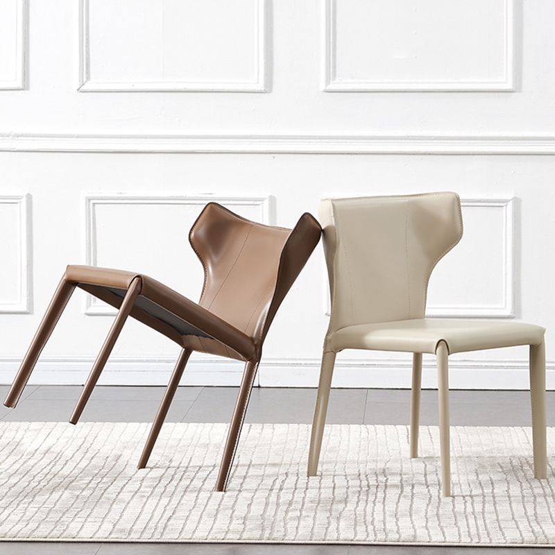 Contemporary Dining Side Chair Faux Leather Dining Chairs for Home