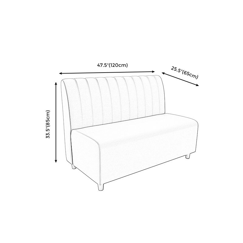47.27"D x 25.59"W x 33.46"H Contemporary Glam 2-seat Sofa for Restaurant Clearhalo 'furn' 'furn_sofas' 'Furniture' 'furniture_sofas' 'kitchen' 'kitchen_sofas' 'Living Room Furniture' 'Sofa' 'sofas' 1200x1200_db9c356f-2491-4b18-8ea4-cfb70331af6d