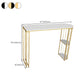 Mesa de comedor moderna de piedra sinterizada con estantes de almacenamiento para cocina y sala de estar
