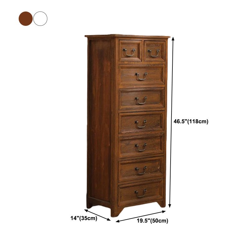 Standard Rectangle Accent Chest with Drawers 13.77" Wide Wood Chest