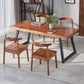 Solid Wood Industrial Dining Table Set 1/2/5/7 Pieces Brown Dinette Set for Home