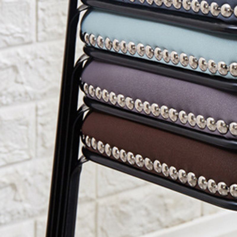 Modern Square Poof Solid Water Resistant Faux Leather Poof with Nailhead Trim Clearhalo 'furn' 'furn_ottomans_poufs' 'Furniture' 'Living Room Furniture' 'Ottomans & Poufs' 'ottomans_poufs' 1200x1200_dba4f79d-06f6-435b-aef5-deb4bcef6d4c