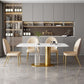 Juego de mesa de comedor de piedra rectangular moderna, juego de comedor de 1/3/4/5/7 piezas para uso doméstico