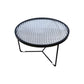 11.8" H Cross Legs Coffee Table Round Clear Glass Cocktail Table Clearhalo 'Coffee & Accent Tables' 'Coffee Tables' 'coffee_tables' 'furn' 'furn_coffee_tables' 'Furniture' 'Living Room Furniture' 1200x1200_dba5feae-186b-4c4e-a4f4-bddf9d36e2cd
