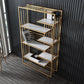 Contemporary Shelf Bookcase Open Storage Metal Bookcase with Shelves