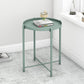 20.4"H Modern Metal Frame Base Solid Color Round Coffee Table End Table
