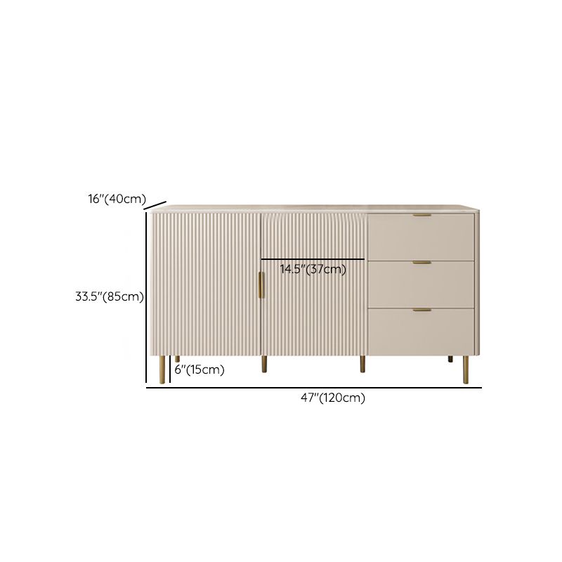 Gabinete de lado de piedra del aparador contemporáneo con cajones para la cocina