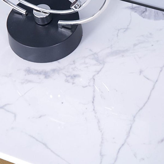 12 Inch Wide Glam Console Table Rectangle Stone Sofa Console Table