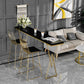 Glam Bar-height Table Black Solid Wood Top Bistro Pub Table with Gold Base Clearhalo 'Bar Furniture' 'Bar Tables' 'bar_tables' 'furn' 'furn_bar_tables' 'Furniture' 'Kitchen & Dining Furniture' 1200x1200_dba8ec75-b9be-4064-88bb-3debfc2ea934