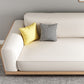 Contemporary White Cushions Standard Square Arm Slipcovered Sofa