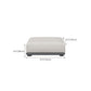 Modern White Pillows Square Arm Living Room Faux Leather Seating