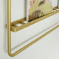 Metal Floating Bookcase Gold Color Wall Mounted Shelf for Home Office Clearhalo 'Bookcases' 'furn' 'furn_bookcases' 'Furniture' 'furniture_bookcases' 'Office Furniture' 1200x1200_dbaa2e4c-9dc0-429e-9754-5f157b9fc1f6