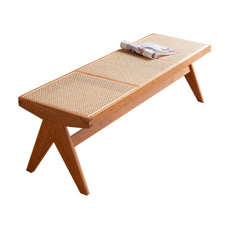 Tropical Entryway and Bedroom Bench Solid Wood Seating Bench with Legs Clearhalo 'Benches' 'Chairs & Seating' 'furn' 'furn_benches' 'Furniture' 'Living Room Furniture' 1200x1200_dbaa7ea0-d563-455d-bb9a-f0dddff39cd1