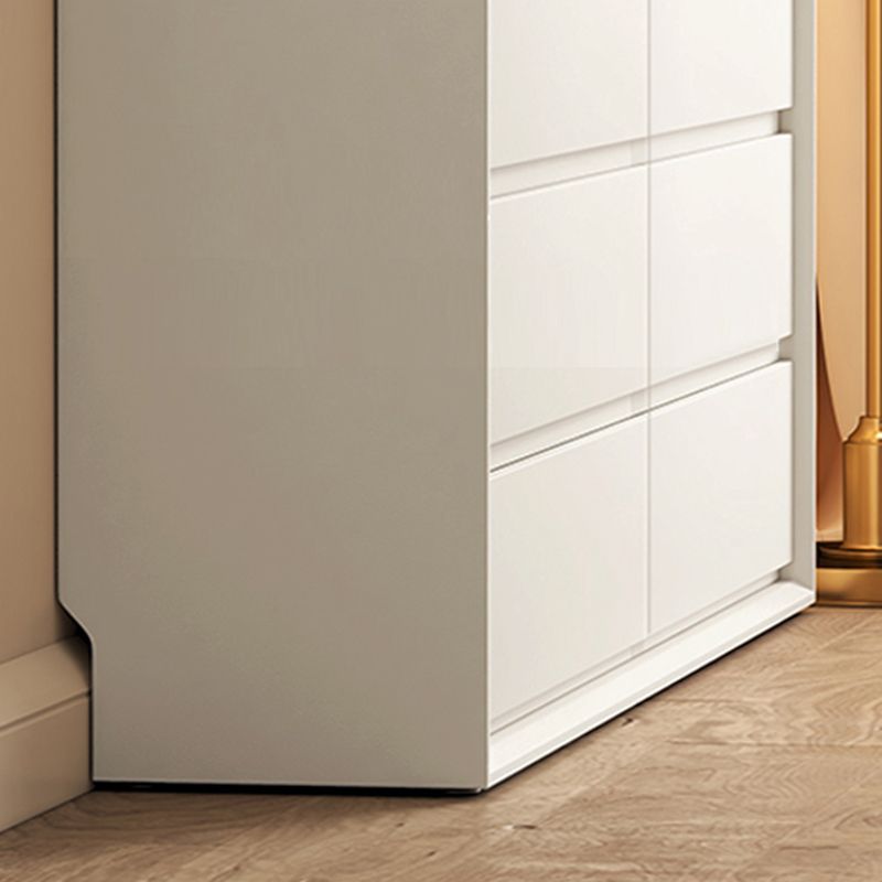 Cassa di stoccaggio orizzontale di pino contemporaneo con cassetti a chiusura morbida per la casa