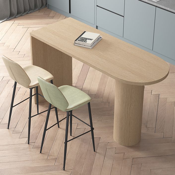 Solid Wood Bar Dining Table Contemporary Bar Dining Table with Sled Base Clearhalo 'Bar Furniture' 'Bar Tables' 'bar_tables' 'Furniture' 'furniture_bar_tables' 'Kitchen & Dining Furniture' 1200x1200_dbaadf98-aecf-4a55-9e39-003672f1a78a