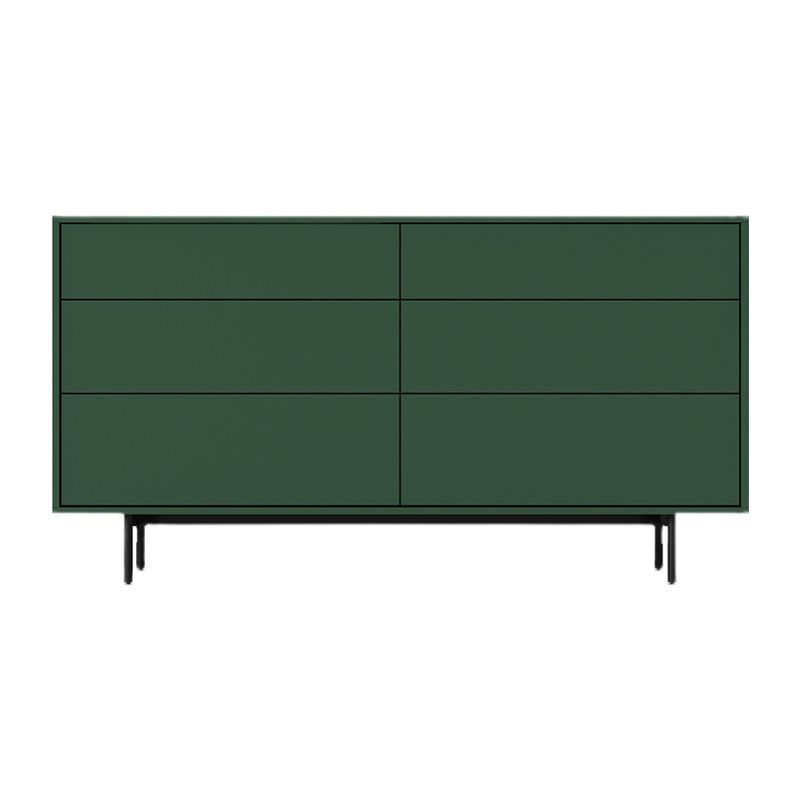 13.77" Wide Modern Accent Chest with 6 Drawers and 4 Straight Black Legs Clearhalo 'Cabinets & Chests' 'cabinets_chests' 'furn' 'furn_cabinets_chests' 'Furniture' 'Living Room Furniture' 1200x1200_dbabe73a-c709-4548-9b86-7db1f978d9c0