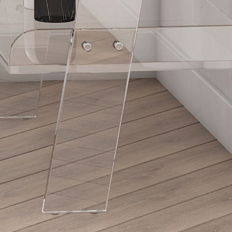 Bibliothèque acrylique à échelle de bibliothèque ouverte contemporaine avec étagères avec étagères