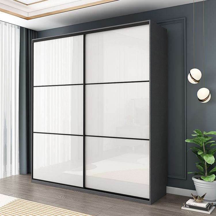 Sliding Engineered Wood Wardrobe Closet Modern Wardrobe Armoire Clearhalo 'Armoires & Wardrobes' 'armoires_wardrobes' 'Bedroom Furniture' 'furn' 'furn_armoires_wardrobes' 'Furniture' 1200x1200_dbad739a-8cb4-455c-8fcd-004c0ea83a80
