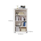 White Wooden Bookshelf Standard Shelves Included Closed Back Bookcase