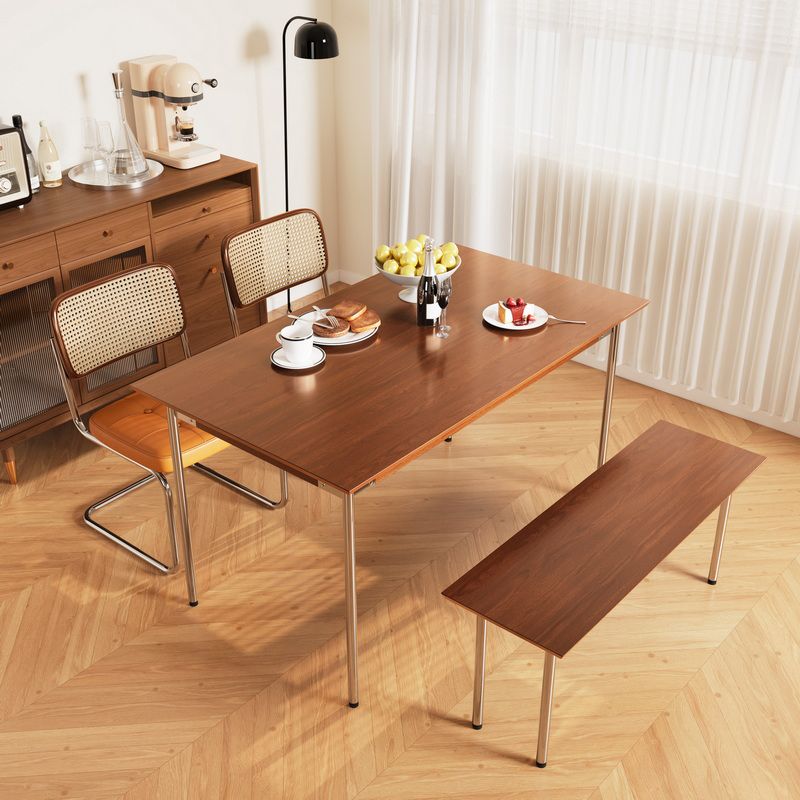 Mesa de comedor de madera rectangular moderna 1/5/6 piezas de comedor juego para comedor